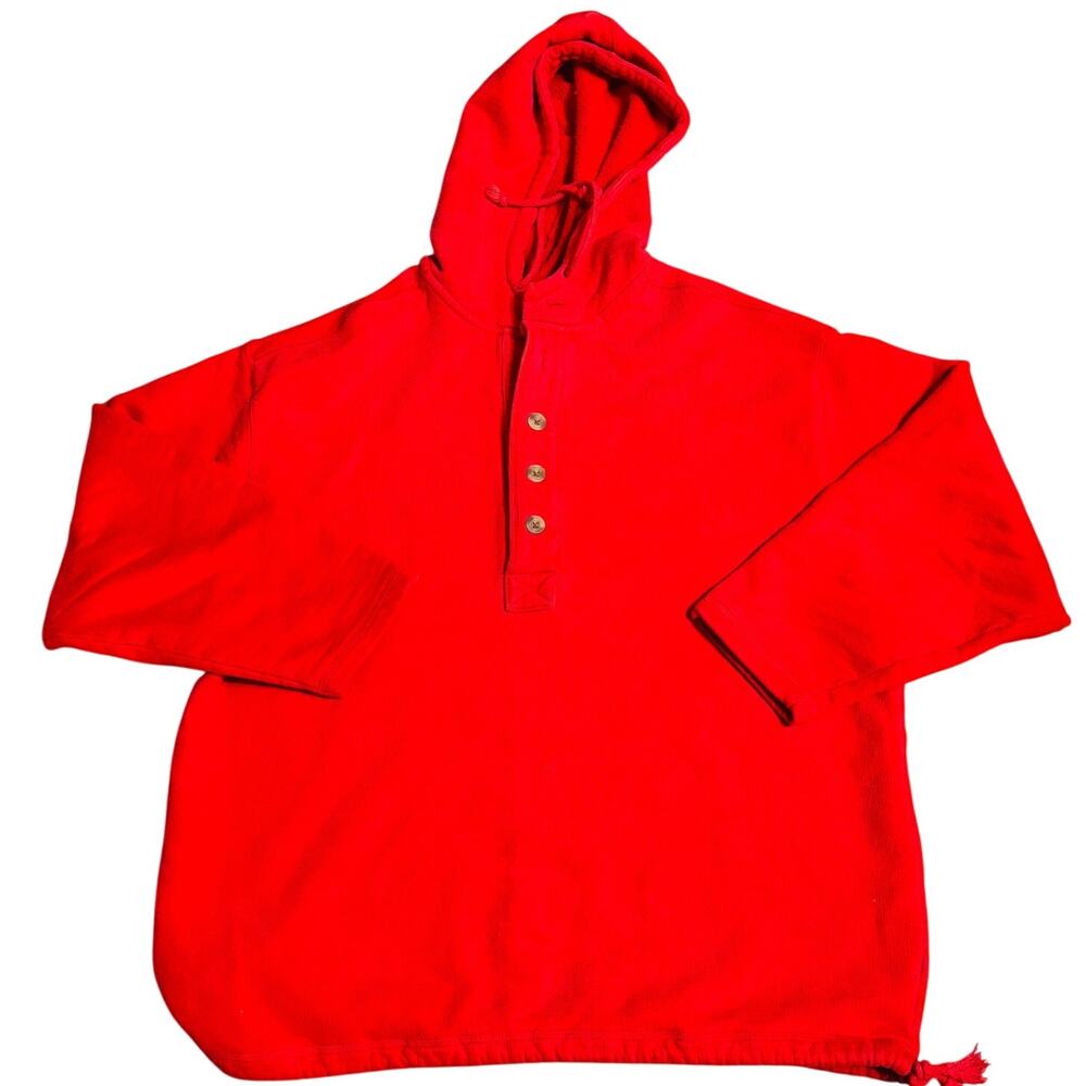 VTG Y2K ABERCROMBIE AND FITCH HOODIE SWEATSHIRT LARGE RED HENLEY HEAVYWEIGHT